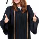 24 pcs Graduation Honor Cords 68" Grad Braided Honor Cord with Tassel Honor Rope Grad Cords Bulk for Graduation Students Bachelor Master Doctoral Gown Grad Decor (Orange and Yellow)