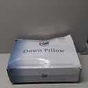 Canadian Luxury Goose Down Pillow Queen Size - 900 Fill Power, 100% Cotton with Teflon Shell- Ultra Comfort Sleep Pillows - Bed Pillows for Back, Stomach, Side Sleeper(White,Queen(Pack of 1))