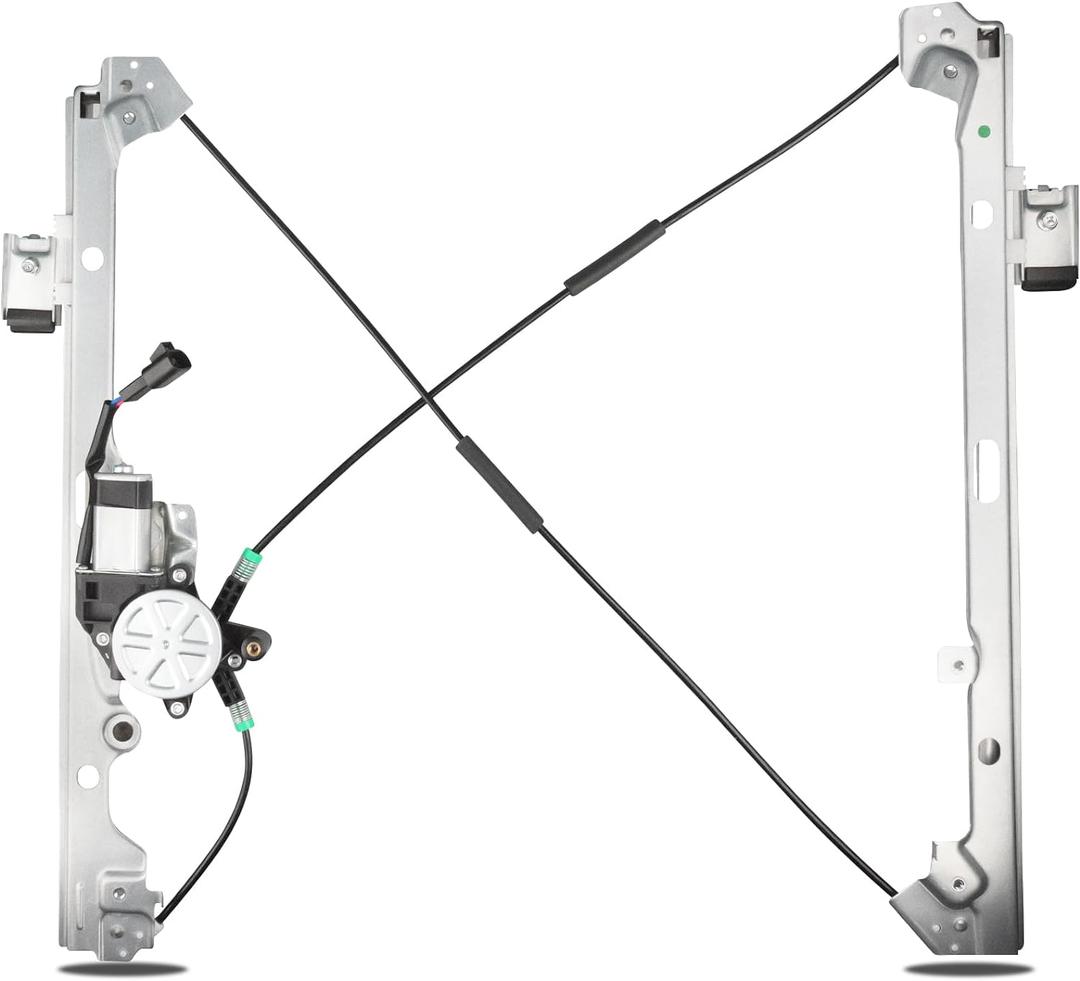 Front Driver Side Power Window Regulator w/Motor Replacement for 1999 2000 2001 2002 2003 2004 2005 2006 2007 Silverado Tahoe Avalanche Suburban, GMC Sierra Yukon XL, Escalade ESV EXT, Left, 741-644