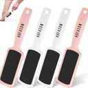 HOFASON 4Pcs Pedicure Foot Files Callus Remover, Double Sided Feet Rasp for Dead Skin Professional Scrubber Pedicure Tools for Feet at Home or Salon Care (Pink&White)