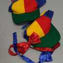 Sintege 2 Pcs Adult Propeller Hat Helicopter Baseball Cap Funny Clown Hat 2 Pcs Pre-Tied Satin Bow Tie Adjustable