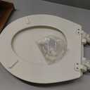 Mayfair Cassel Slow Close Toilet Seat, Easy Clean, Non Slip Premium Wood Seat, Easy Install, Made in USA, Round, Biscuit