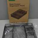 VyGrow Desk Drawer Organizer Tray, Metal Mesh Drawer Organizers Office, 6 Adjustable Compartment, Desk Organizer Tray for Home Office 12.87L x 8.73D x 1.96H inch, Black, 1PC Medium