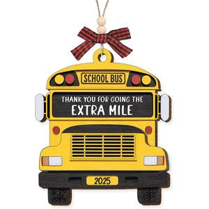 School Bus Christmas Ornament 2025 - Appreciation Gifts for School Bus Driver, Thank You Ornaments for Christmas Tree, Xmas Gift for Tree Decor, Thank You Gifts for Men