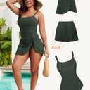 Blooming Jelly Womens One Piece Swimsuit with Swim Skirt Modest Swim Suits 2026 Slimming Bathing Suits (Green, XL)