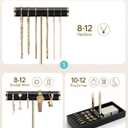 Vlando 2 Tier Bracelet Holder Organizer with Tray - Leather Jewelry Stand Organizer for Women - Jewelry Holder Display for Necklace, Watches, Rings, Earrings, Bangle, Scrunchie - Black