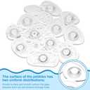 Riakrum 12 Pcs Non Slip Bathtub Stickers, Clear Anti Slip Shower Treads with Strong Suction Cups, Pebble Provides Traction Machine Washable No Residue, Safe(Transparent)