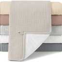 Bearmoss Muslin Burp Cloths, 100% Cotton Baby Burping Clothes, Large Extra Soft Absorbent for Unisex Newborn Boy and Girl, 20x10in, 6 Pack