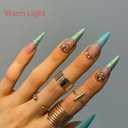 2 x Redykat 24PCS Stiletto Matte Press On Nails, Salon Quality Nail Art, Extra Long Acrylic False Nails, Fake Nails, Home Quick Manicure (bluegreen ombre)