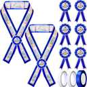 Moucuny 6 Pcs 2026 Graduation Money Lei for Cash DIY Gift Stoles Fun Way to Give Cash with 100 Transparent Bags 72 Feet Silky Ribbon Garland 6 Pcs Graduation Badge and 3 Rolls of Double-Sided Tape