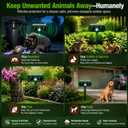 2026 Solar Animal Repellent Ultrasonic Outdoor Cat Deterrent Deer Repellent Devices IP65 Waterproof with Motion Sensor Animal Repeller to Scare Squirrel,Dog,Raccoon,Skunk,Rabbit,Coyote Out of Yard