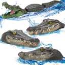 4 Pack Floating Alligator Decoy for Pool, 3 Pcs 12.6 Inch Fake Crocodile Head, 1 Pack Three Section Floating Alligator Decoration Decoy for Goose, Duck Control, Garden and Patio Accessories