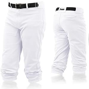 Franklin Sports Youth Baseball + Softball Pants - Knee High + Relaxed Fit Kids Baseball Pants - White, Black + Grey Pants, Y-XL