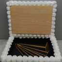 Sweetcrispy Vanity Stool Chair with Storage, Ottoman Faux Fur Soft Padded Makeup Footstools Seat with 4 Metal Legs Anti-Slip Adjustable Feet Modern Cute Small Footrest for Home Entryway Bedroom White