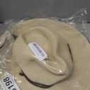 DRESHOW Womens Summer Straw Sun Hat Wide Brim Bucket Hats Fedora Hat Panama Beach Hat with Chin Strap UPF 50+ (One Size, 1 Pc Panama Fedora: Beige)