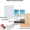 JCJMY 22x28 Picture Frame with 18x24 Mat, Display Photo 18x24 with Mat or 22 x 28 Without Mat, Wall Hanging Large 22 by 28 Poster Frame with Plexiglass, White