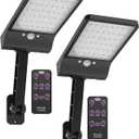 highydroLED Solar Lights Outdoor with Remote and Color Temperature Adjustment 2700K to 6000K, 48LED Solar Motion Sensor Light with 3 Modes,Waterproof IP65 Night Light for Garden Garage [Pack of 2]