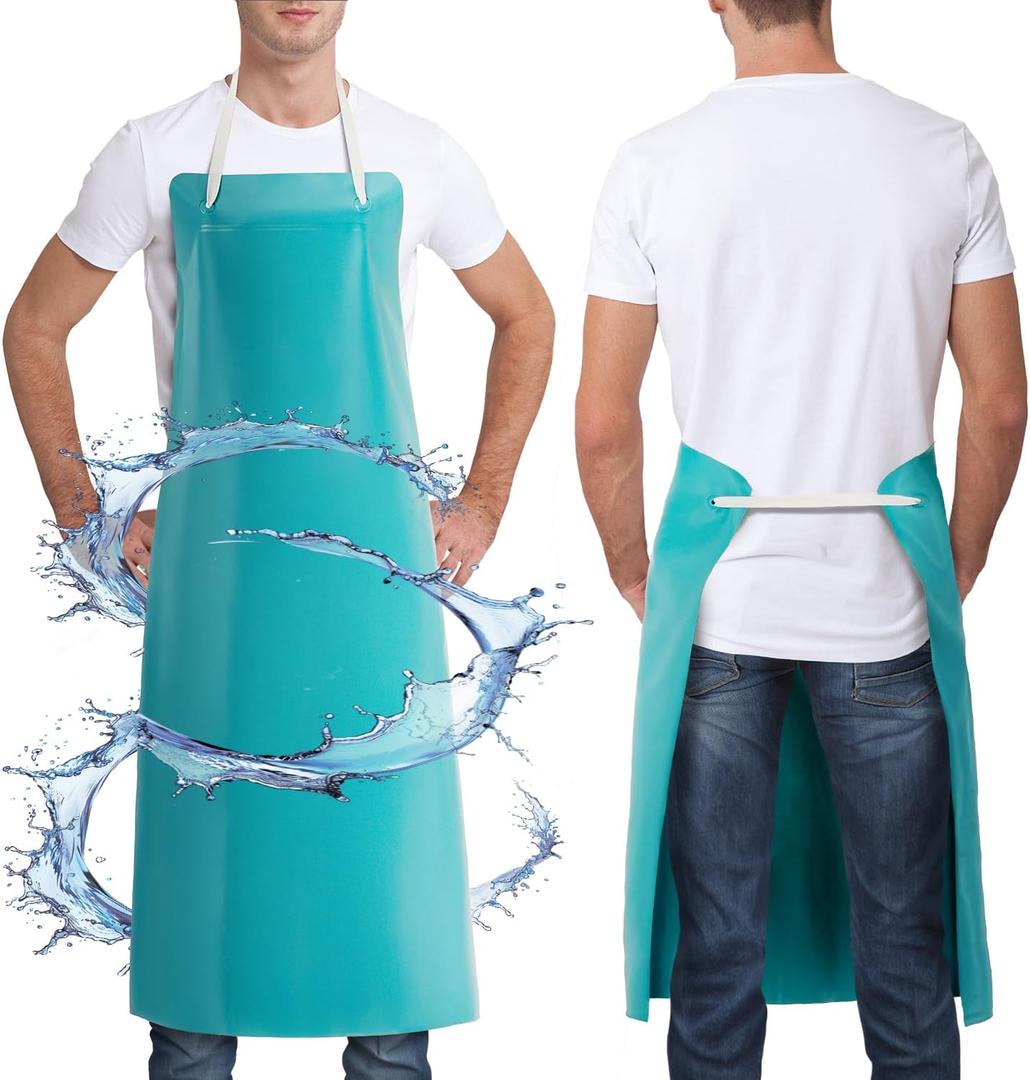 Waterproof Rubber Apron,Heavy Duty Oil&Chemical Resistant Waterproof Work Aprons,Apron for Women Men Heavy Duty Work Apron