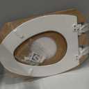 Mayfair Cassel Slow Close Toilet Seat, Easy Clean, Non Slip Premium Wood Seat, Easy Install, Made in USA, Elongated, White