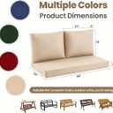 Outdoor Loveseat Cushion Set, 48" x 24" Loveseat Cushions for Outdoor Furniture, Waterproof & Fade-Resistant Patio Furniture Cushions, Deep Seat Cushion for Bench, Swing and Couch, Beige