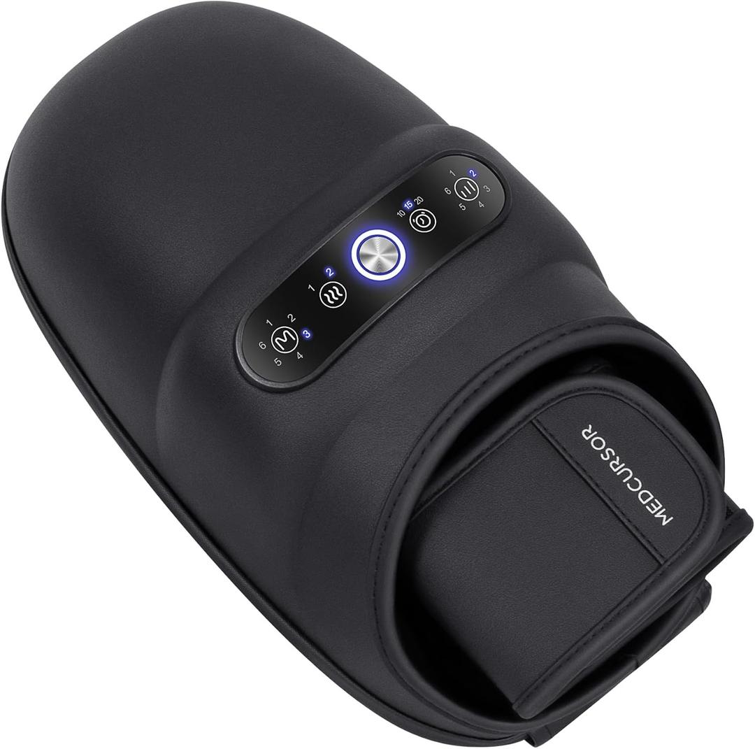 Medcursor Hand Massager, FSA or HSA Eligible, Hand Massager with Heat and Compression for Carpal Tunnel and Stiff Joints, Pain Relief from Wrist to Palm and Finger, Gifts for Women Men (Rechargeable) (Black)