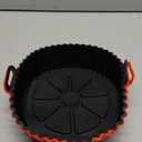 Silicone Liners for Ninja Air Fryer AF101/161/150, Compatible with COSORI/Gourmia/PowerXL/Instant Essentials/Fabuletta/Chefman/Dreo/Ultrean Air Fryer 3-5QT (Black+Red)