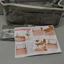 Bedside Storage Caddy/Bedside Hanging Storage Bag for Headboards Bunk Beds Dorm Rooms Book Phone Magazine Holder (2PC Grey)