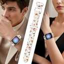 Band Compatible with iWatch Band 38/40/41mm for Women Men Sport Replacement Smartwatch Wrist Strap for iWatch Ultra2/1 SE Series 10 9 8 7 6 5 4 3 2 1 - Cartoon Mushroom Butterfly