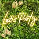 Lets Party Neon Sign for Party Wall Decor with Dimmable for All Partys Neon Lights for Wall Decor, Birthday, Wedding, Bachelorette Party,