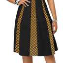 African Attire for Couple Women Print Wax Crew Neck Dress with Men Dashiki Long Vest Shirt and Pants Sets (Black, XL)