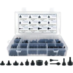 160 PCS Black Automotive Rubber Bumper Assortment, Rubber Stop Bumper Stopper Compatible With GM Ford and Chrysler Replace 20030, 8210, fit many models