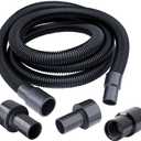 POWERTEC 70347 10 Ft. Dust Collection Hose Kit with 5 Fittings for Woodworking Power Tools Home and Wet/Dry Shop Vacuums