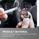 Pack-2 Pop-up Car Cigarette Lighter Socket - 12V Waterproof Metal Single Head Vehicle Universal 0.82" x 1.81" Extreme Speed Hot Spot (Black & Silver)