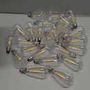 E12/C7 Base LED Replacement Bulbs for ST38 Outdoor String Lights - Not Solar, Vinatge 1W LED Shatterproof Bulb, Warm White 2200K, 25 Pack