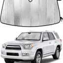 EcoNour Accordion Foldable Windshield Sun Shade Fit for Toyota 4Runner 2010-2023 2024 2025 Sunshade, Front Car Window Shades Sun Visor, Blocks UV Rays & Heat, Car Accessories