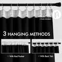 MIULEE 2 Panels Back Tab Blackout Curtains 96 Inch Long for Living Room Bedroom, Halloween Black Rod Pocket/Pinch Pleated Thermal Insulated Room Darkening Light Blocking Floor to Ceiling Curtain/Drape
