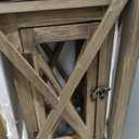 TIMRIS Large Farmhouse Wooden Candle Lantern Set of 2, Rustic Floor Candle Lanterns with Drawer, Vintage Hurricane Lantern Holder for Indoor Outdoor Decor (No Glass)