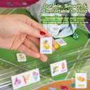 Mini Mahjong Set for Kids & Beginners, Portable Travel Mahjong Tiles Set American for Family, 160 Acrylic Mini Mahjong Tiles with Carrying Bag, Mat, Racks, Mah Jong Starter Kit for Ages 6+