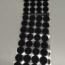 Self Adhesive Dots, 200Pcs(100 Pair Sets) 1 Inch Diameter Strong Self Adhesive Dots Nylon Sticky Back Coins Hook Loop Strips, Small Circle Dots Stickers Tapes, Black