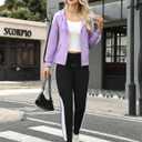 Marvmys Women's 2 Piece Tracksuit Set Full Zip-Up Hoddie Sweatsuits Color Block Jogging Suits with Pockets (Purple)