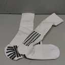 Lux Dual Grip Socks - Soccer Grip Socks for Men and Women. GripArray Performance & Comfort White