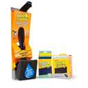 Scrub Daddy BBQ Grill Cleaner Kit - Bristle Free Grill Brush with Refill + Scour Daddy Steel Sponge - Temperature-Controlled Tools - Cut Through Charred Buildup