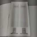 NUPTIO Candle Stick Holder for Centerpiece: Ribbed Hurricane Glass Taper Candle Holders - Set of 2 Fluted Candlestick Holder with Tall Cylinder Cover for Fall Thanksgiving Christmas Dining Table Decor