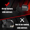 Chrome Direct Replacement Side Mirror Covers Caps for 2015-2020 Ford F150, Directly Replace Style, Not Sticker Style