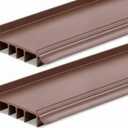 Novabright 2 Pack 48” Staple-on Vinyl Door Bottom Sweep with Drip Cap Fin