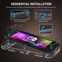 2 x [Optimized Version] GLDRAM Clear Case Compatible with Nintendo Switch 2 (2025), Dockable PC Protective Case + PC Detachable Joycon Cover, Hardshell Shock & Scratch Protector Skin Accessories - Crystal