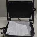 Hamilton Beach Panini Press Sandwich Maker & Electric Indoor Grill with Locking Lid, Opens Wide to Fit Any Thickness for Quesadillas, Burgers & More, Nonstick 8" x 10" Grids, Chrome (25460AG)