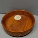 Samhita Mango Wood Round White Decorative Bowls for Rustic Home Decor Table Centerpieces Home Party Wedding Dcor (10" x 10" x 2.5")