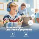 AILIHEN Kids Headphones, I35 On-Ear Headphones for School, Safe Volume 93dB, HD Mic Stereo Headphone for Kid Girls Boys, Foldable 3.5mm Wired for Chromebook, Laptop, Computer, Tablet (Blue)