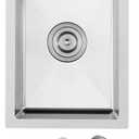 POPFLY 13 Inch Undermount Bar Sink, 18 Gauge Stainless Steel 13x17" Sink Outdoor Brushed Nickel Single Rv Prep Sink, 6 inch Depth Utility Kitchen Small Under counter Water Sinks